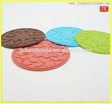 2014 coffee advertising soft rubber custom cup mat,heat resistant silicon cup mat