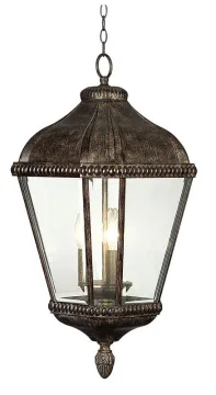 Clear Glass Outdoor Hanging Pendant Lights 100w E27 Patio Lantern Electric Power