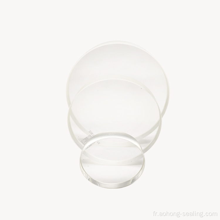 Cercle rond transparent du verre de vue de borosilicate trempé