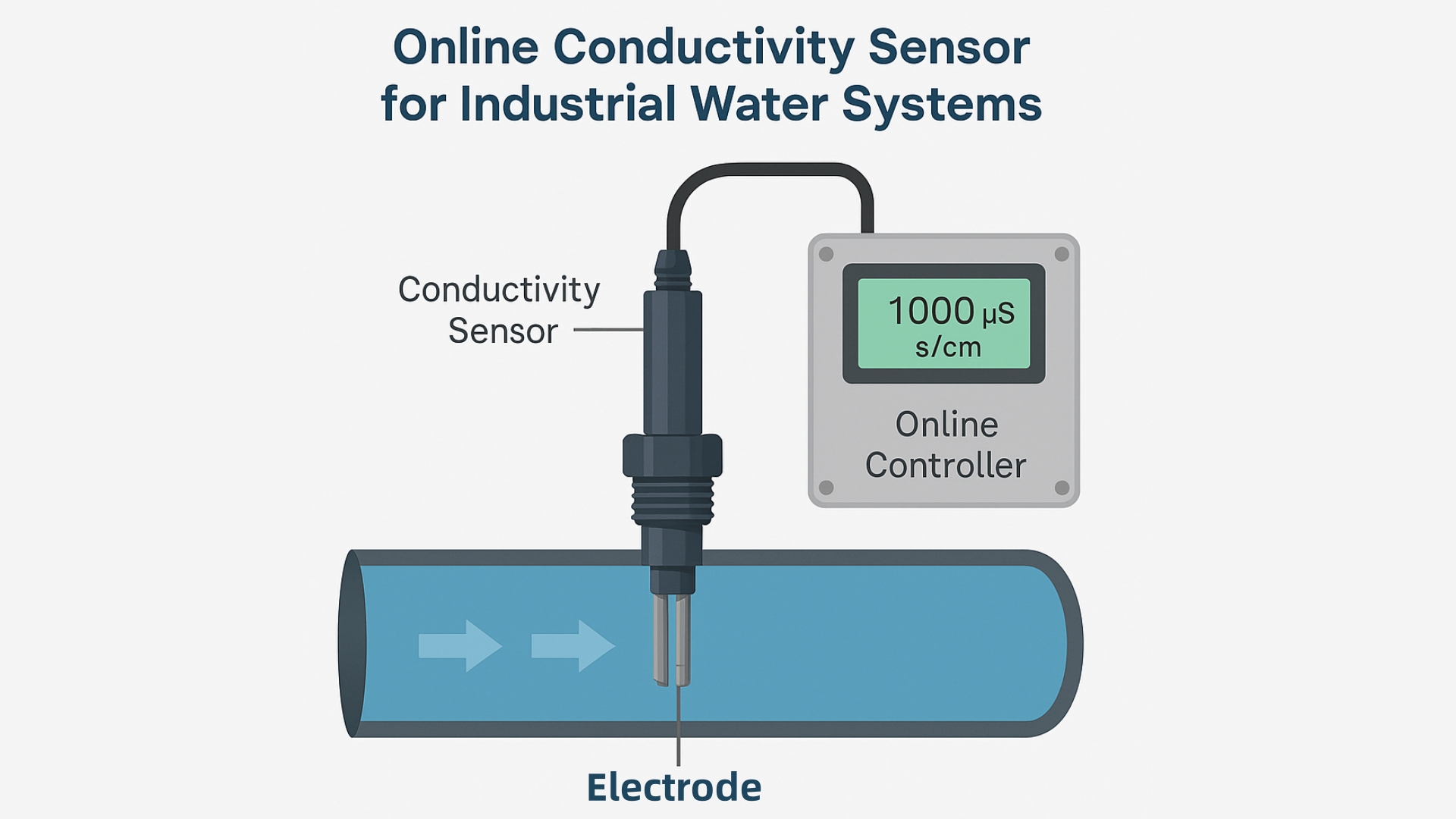 Schematic diagram of online conductivity sens