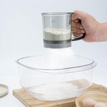 Baking Tools: Flour Sifter Cup for Powdered Sugar - Handheld Double Layer Filter Mesh Flour Strainer