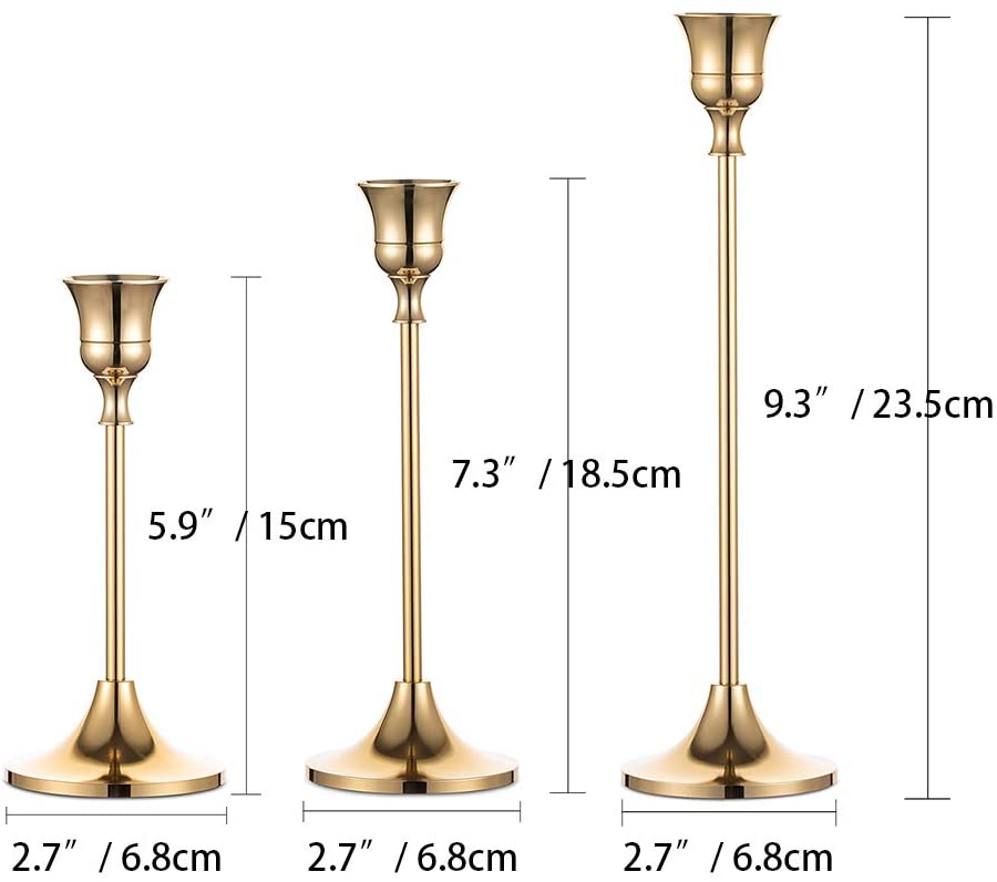 Titulares de candelabros con candelabros cónicos