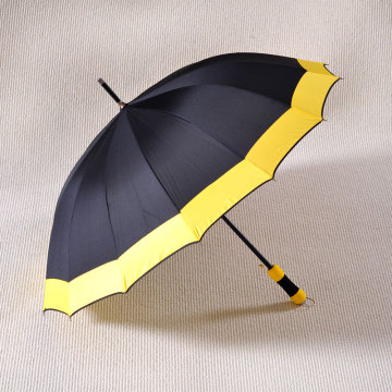 Fashion Rain Straight Golf Umbrella Pongee OEM Umbrella with EVA Handle