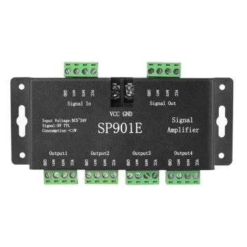 SP901E SPI Signal Amplifier for DC5-24V RGB LED Strip Tape (WS2812B/WS2811/WS2813)