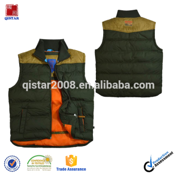 Newest Design Winter Men's Nylon Vest Coat With Fleece