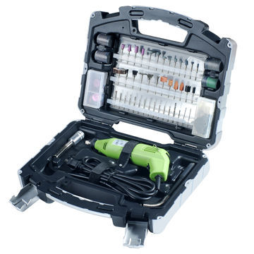 453-piece rotary tool and accessories set, includes wire brushes and cutting disc