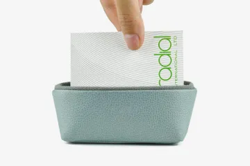 Custom excellent quality leather fabric name card case