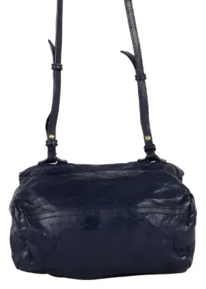 Deep Sea Blue Distressed Multi-Pocket Handbag