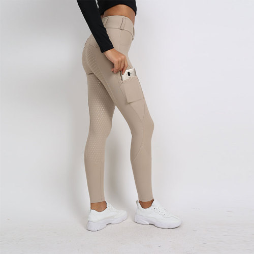 Women Leggings Khaki Equine Breeches With Pocket