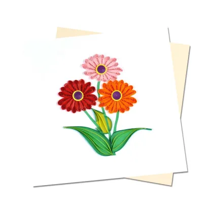 Quilling Handmade Paper Flower Card