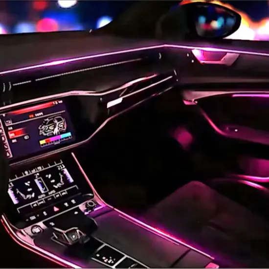 Acrylic Chasing RGB Auto Atmosphere Light - All-In-One LED Strip for Interior Decoration and Car Use (APP Control)