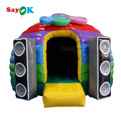 SAYOK Commercial Inflatable Audio Music Air Balloons Bounce House Bouncer Castle Combo