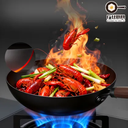 Sturdy Round-Bottom Wok for Professional Cooking