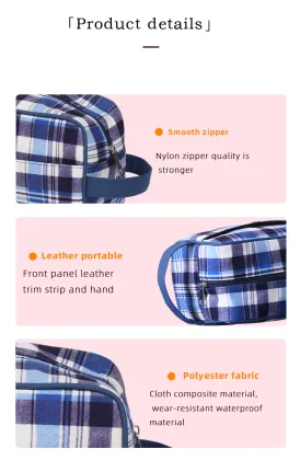 Tweed makeup bag makeup bag