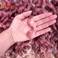 Extensão de cabelo de crochet sintética ombre hawaii curl trança