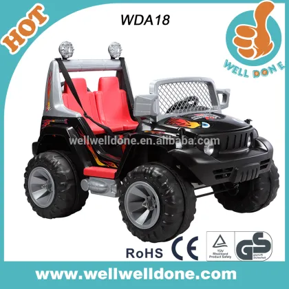 Electric Baby hot wheels toy cars With Remote Control, two seats toy jeep with music, 12V battery strong ride on toy WDA18