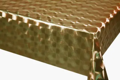 Home Fashions Silver Gold Tablecloth