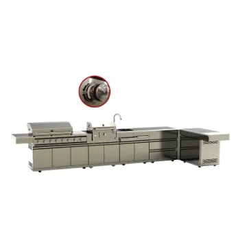 Commercial L Shape Garden Kitchen Gas Chicken Grill Machine Outdoor Barbecue