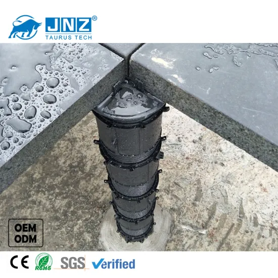 JNZ in stock PP plastic flooring pedestal marble tile support adjustable screwjack plastic marbles pedestal