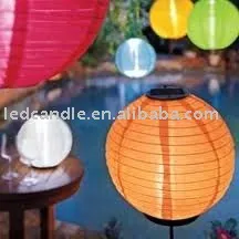 Colourful lantern solar garden light