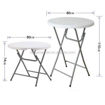 Outdoor White Plastic Folding High Bar Table