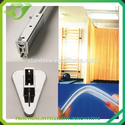 Z194 high quality aluminium alloy shower curtain rail / shower metal curtain finials for South American market