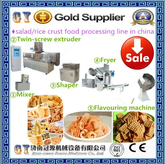 Automatic Salad / Rice Crust Food processing line for sale