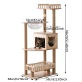 Maine coon gato árvore torre moderna resistente de madeira multi-camada scratcher móveis de escalada para gatos de raça grande aibike