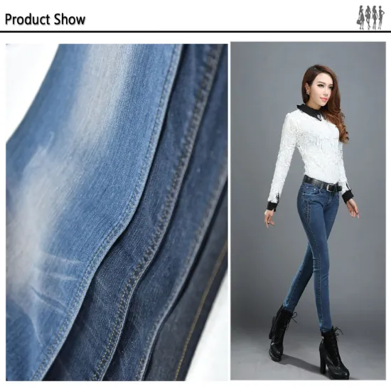 9oz womens skinny slim fit jean fabric 12+6*200/40D