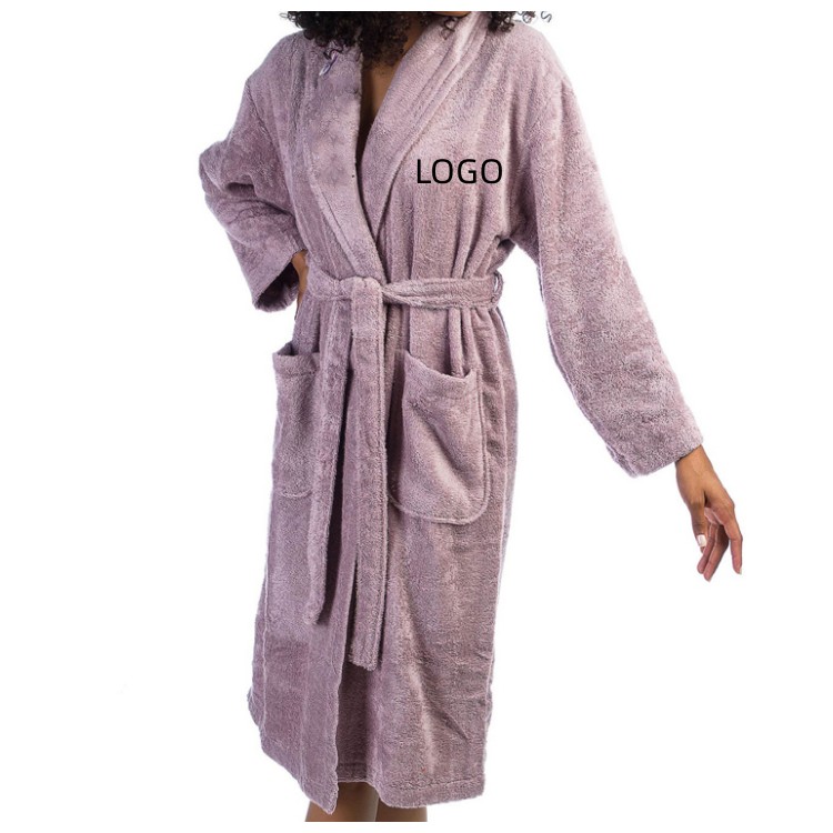 Custom polyester bathrobe for adults