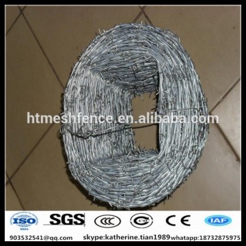 high tensile cheap Electro Galvanized Barbed Wire from China factory