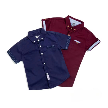Low Profile MOQ Classic Floral Hawaiian Print Boys Shirt - High Quality 100% Cotton Kids Shirt
