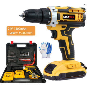 21V Cordless Electric Impact Drill Set: Mini Driver με φορτιστή, 2 μπαταρίες και θήκη για έργα DIY