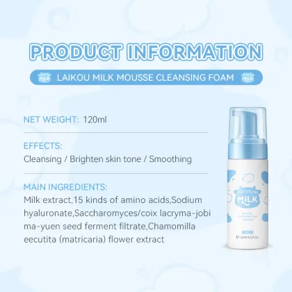 LAIKOU Milk Mousse Cleansing Facial Cleanser