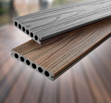 Waterproof Outdoor WPC Decking Floor Hollow Wood Plastic Composite Decking