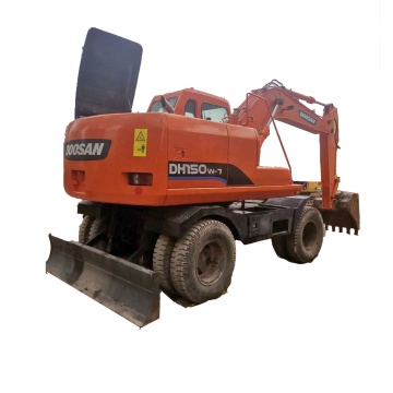 High-Quality Second-Hand DOOSAN DH150W-7 Wheel Excavator in Original Painting