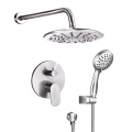 Hotelspa Brushed Chrome Copper Shower Head Faucet Set