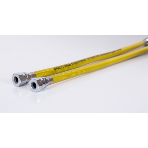 Manguera de gas con conector corrugado flexible de acero inoxidable