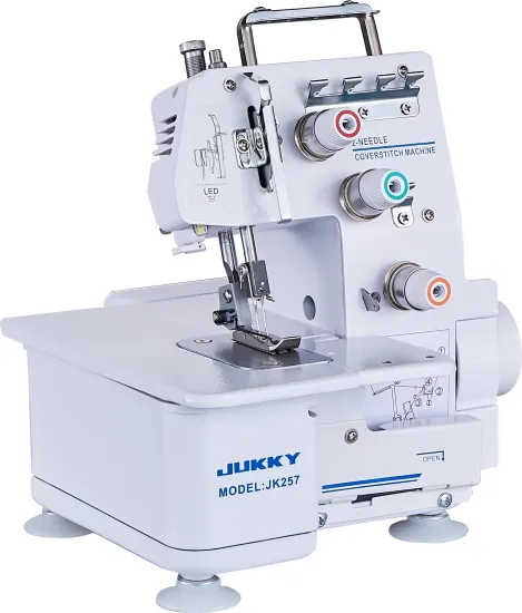 Portable Sewing Machine JK257 - Household Overlock with Light and 3 Threads for Light Materials