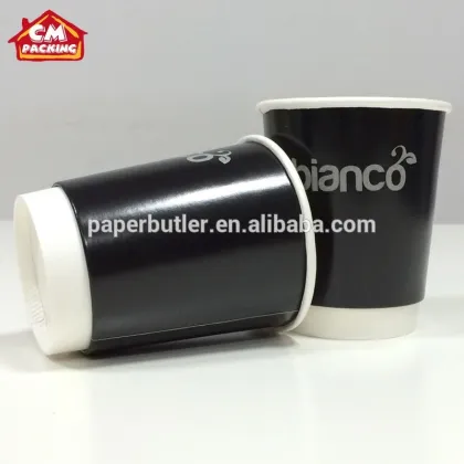 Nature Cup double wall disposable paper cup printed hot coffee cup 16oz 500ml
