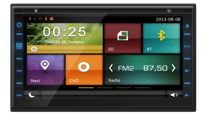 Universal 2DIN Car DVD GPS Navigation Multimedia Player