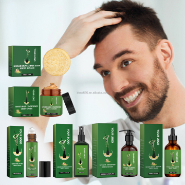 OEM Organic Herbal Private Label Ginger Anti-Hair Loss Treatment Kit with Shampoo and Conditioner for Hair Growth