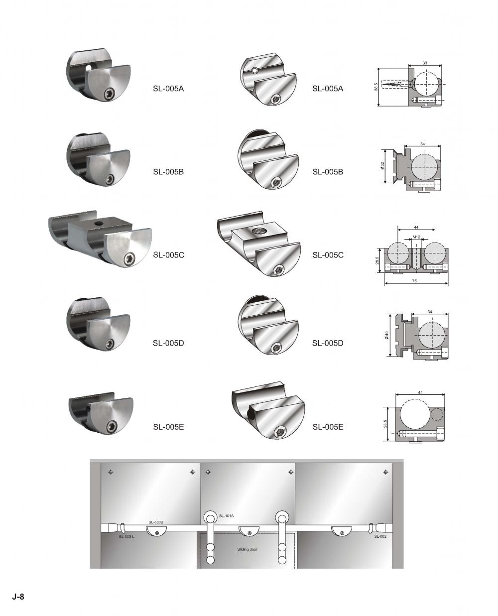 304 stainless steel glass door sliding for hotel