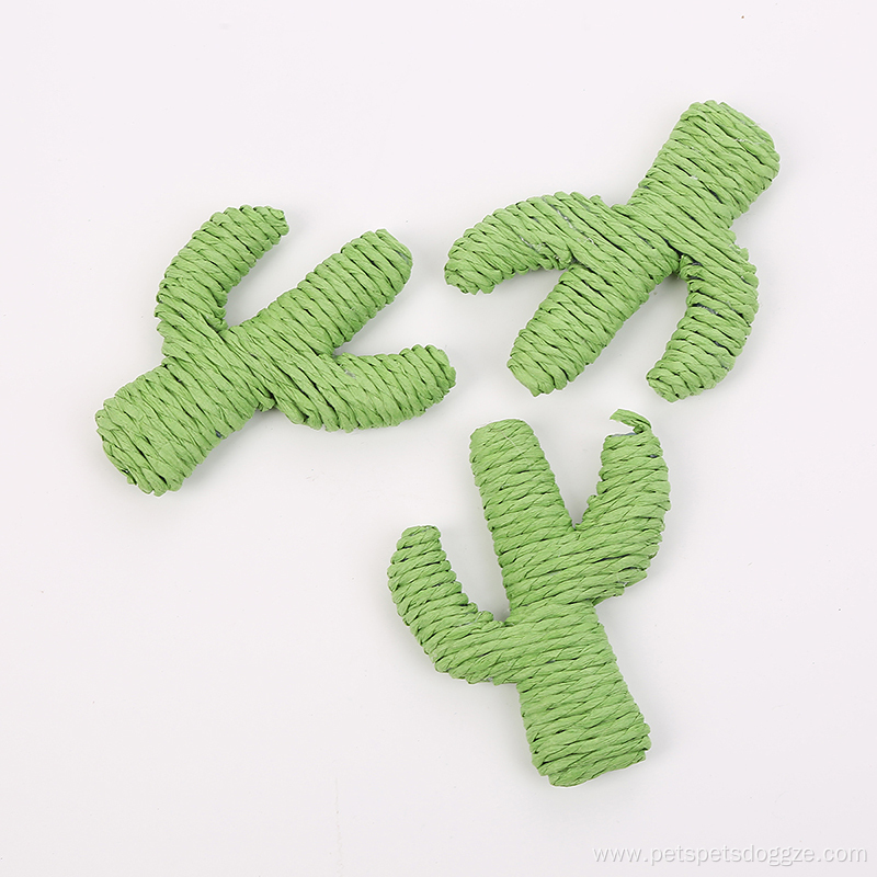 new design cactus cat toy rope scratcher toy