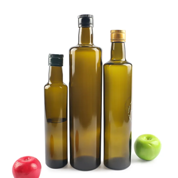 750 ml de aceite de cocción ámbar botella de vidrio de aceite de oliva
