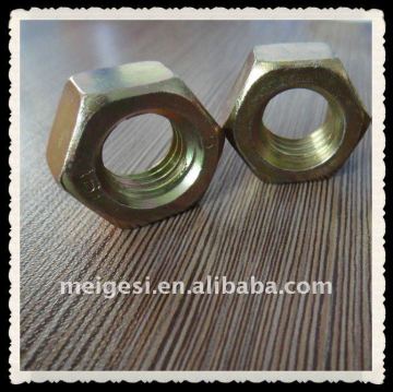 DIN934 Hexagonal nut carbon steel white yellow zinc plated/ China manufacturer good quality cheaper