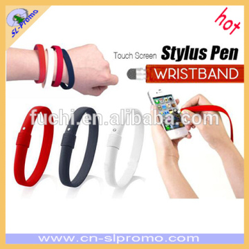 High Quailty Silicone Wristband Stylus Pen for iPhone/iPad/Tablets
