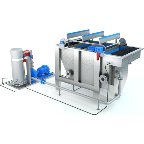 High capacity and stainless steel dissolved air flotation