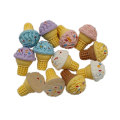 Fashion Cute Simulated Ice Cream Cone Resin Miniature for Cartoon Jewelry Findings DIY Earrings Charm