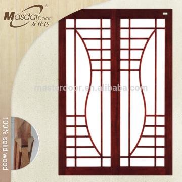 Latest design fireproof wood frame sliding door for kitchen